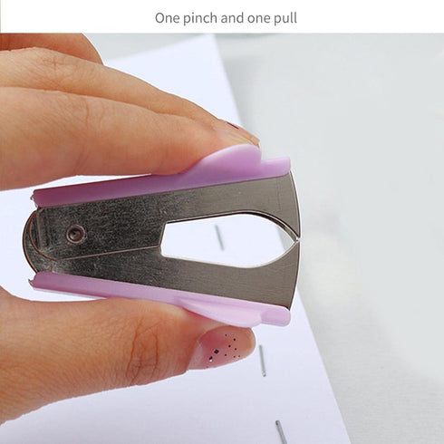 Purple Stapler Puller Tool, Non-Slip Grip Staple Remover for School, Teachers, Students, Home Desk