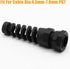 2 Pcs Black PG7 Cable Gland, Waterproof IP68 Nylon Joint with Flex Spiral Strain Relief for 4.5-7.8mm Wire