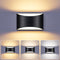 TingMiao Black Modern LED Wall Sconce, 3 Colors Indoor Wall Lights, 10W