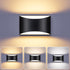 TingMiao Black Modern LED Wall Sconce, 3 Colors Indoor Wall Lights, 10W