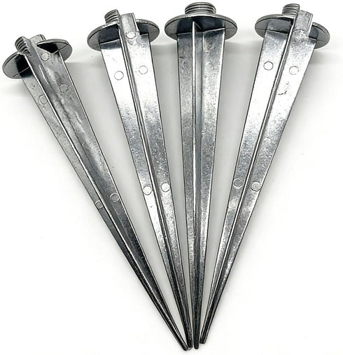 Aliotech 4pcs 6.5 Inches Reinforced Ground Spikes Landscape Lighting Stake Solar Lights Spike Die-cast Aluminum Lights