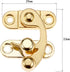 Yetaha Antique Hook Hasp, 6PCS Zinc Alloy Right Lock Clasp Toggle Latch Buckles for Vintage Wooden Box, Gold