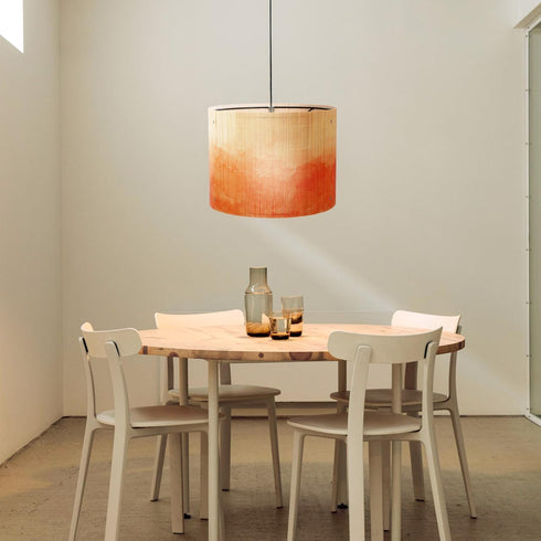 Bulb European Watercolor Lampshade Gradient Bamboo Lamp Shades Clip On Light Cover, for Chandelier Indoor Lampshade