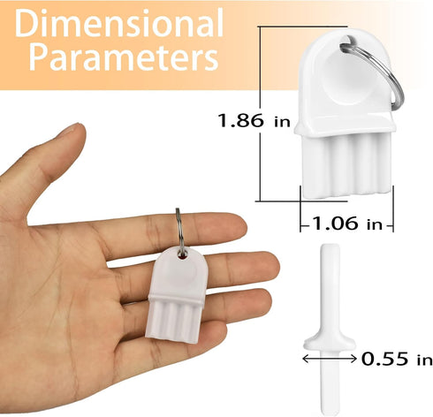 Sankoly 6 Pcs Paper Towel Dispenser Key Hard Plastic Universal Waffle Toilet Paper Dispenser Key for Toilet Paper