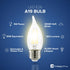 Xtricity 5.5W Flame Tip Clear Filament Chandelier Light Bulbs, 60W Equivalent, 500 Lumens, 2 Pack