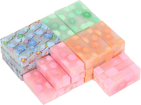 HEEPDD 36Pcs Kids Pencil Erasers, Pattern Correction Erasers for School Stationery, Party Reward for Students and