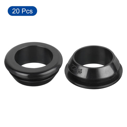 uxcell 20Pcs Rubber Grommets, 22mm Mount Dia for 18mm ID Rubber Hole Plugs, Wiring Grommets for Firewall Protection