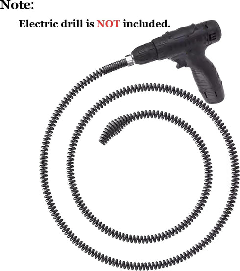 YankMooM Drain Snake Cable with Drill Connector 6.5Ft Flexible Plumbing Auger Replacement Cable for Clog Remover
