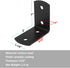 10 2" 2" Furniture,14 Pcs x L Angle Bracket, Shelf Corner Brace for Wood Guage Thick