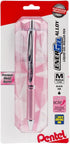 EnerGel Alloy Retractable Gel Pen, Pink Barrel, Medium Point, Black, 357082