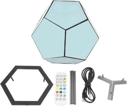 3D Acogedor Dodecahedron Light, USB Cube Light, LED Desk Table Lamp Light Gaming Light, Ambient Night for Home