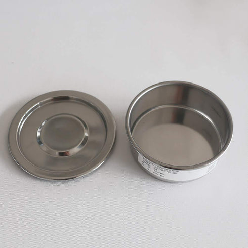 Test Sieve Pan and Lid for Chrome Plating, Steel Frame, f20cm/8" Diameter Sieve