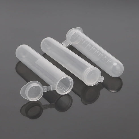 200pcs 10ml Plastic Vial Tube, EP Lab Centrifuge Test Tube Sample Storage Container with Snap Cap