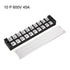 uxcell Dual Rows 10 Positions 600V 45A Cable Barrier Block Terminal Strip TB-4510L
