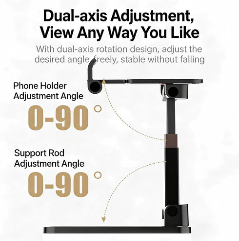 FSTSPH 4-10 Inches Organizers(1Pack) Adjustable Cell Phone Stand for Desk - Foldable Desktop Phone Holder Compatible