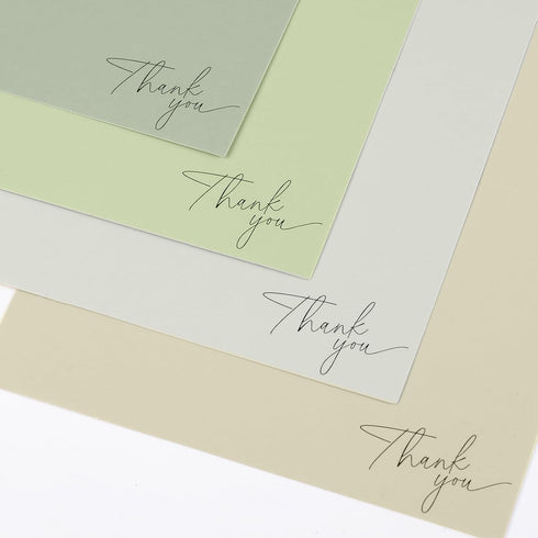 AZUREAL 52P, 3.5x5 Set Thank You Cards with Envelopes In Thank You Notes with Envelopes and Matching Stickers, Blank