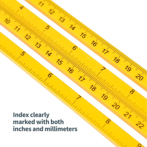 POWERTEC Multi Angle Measuring Ruler for Woodworking, Crafting, and Tile Cutting, ABS Plastic Angle Finder