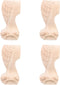 KOMBIUDA Wood Carving Rubberwood Furniture Legs Set of 4, Solid Wood Sofa