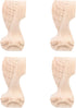 KOMBIUDA Wood Carving Rubberwood Furniture Legs Set of 4, Solid Wood Sofa