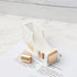 Gold Marble Tape Dispenser, 1" Metal Weighted Core Desktop Adhesive Holder with Non-Skid Pad for Office