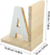 Decorative Wooden Bookends - A-Shaped Book Caddy for Desk Organization