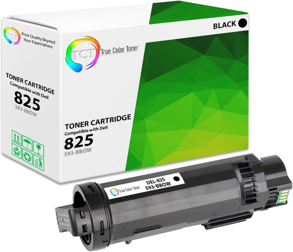 TCT Premium Compatible Black Toner Cartridge Replacement for Dell 825K 593-BBOW, Works with H625 H625CDW H825 H825CDW