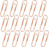 Rose Gold Paper Clips, 200 pcs Smooth Finish Steel Wire Paperclips, 50mm Medium Size for Document Organizing Office