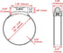 PYI Worm Gear Hose Clamps - Adjustable Stainless Heavy Duty Hose Clamps for Pipe, Tube, Plumbing and Automotive