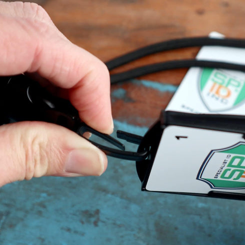 Metal Detector Friendly Lanyard with Badge Holder - 2 Card Display - Double Sided Open Face