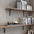 SAYAYO Black Shelf Bracket, 4 x 4 Inch Heavy Duty Iron Bracket, 6 PCS Hanging Angle Brackets Shelf Support