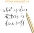 Unibene 6 Pack Slim Gold Ballpoint Pens, Black Ink 1 mm, Nice Gift for Business Office Students Teachers