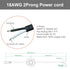 FILSHU 4.8M/15.7FT 2-Prong end,3A 125VAC NISPT-2 18AWG 2/C, On/Off Foot Switch Pedal with Power Cord, Polarized Plug