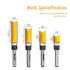 Pattern Flush Trim Router Bit Set, Newdeli Straight Cut Router Bit with a Bearing Prevent Tear-Out, Template Guide Woodworking Milling Cutter Tool