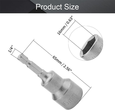 Utoolmart 1/4" 16mm Quick Change Bit Holder, Magnetic Hex Shank Drill Bit Extension for Driver Adapter