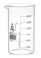 EISCO Beaker, 150ml - Tall Form with Spout, 25ml Graduations, Borosilicate 3.3 Glass
