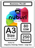 Premium A3 Size Printer Paper - Smooth Bright White Printing Surface, Professional Quality, 11.69 x 16.53 in, 250 Sheets