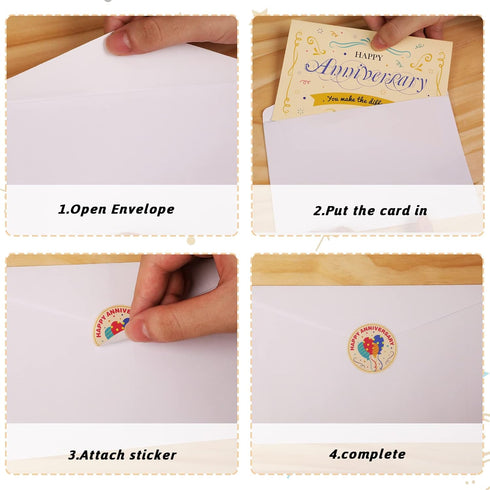72Sets 6 36Pcs Employee Anniversary Cards Business Employee Thank You Cards Encouragement Work Team Greeting Cards
