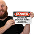 SmartSign - U9-1214-NA_7x10 "Danger - Chemical Storage Area, Authorized Personnel Only" Sign | 7" x 10" Aluminum Black/Red on White