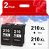 PG-210XL Black Ink Cartridge Replacement, Value Pack for Canon 210XL PG-210 Printers (2 Black)