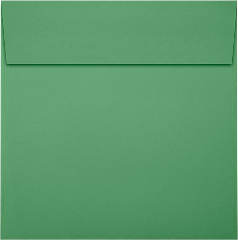LUXPaper Square Invitation Envelopes, Peel & Press, 5" x 5", Holiday Green, 80lb. Text, 50 Qty