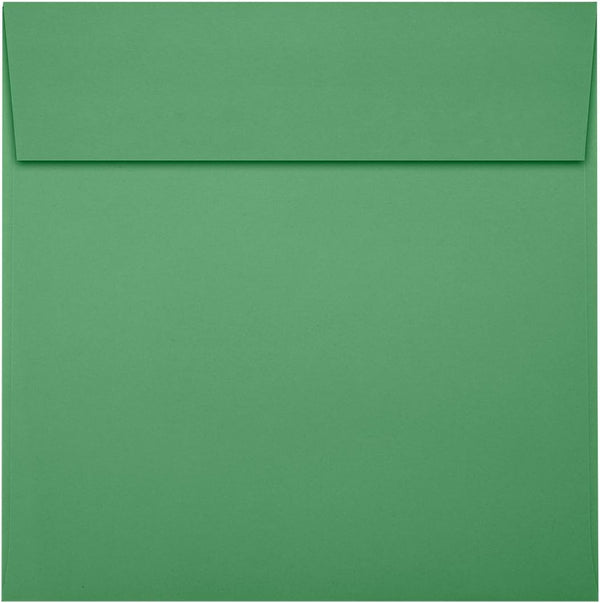 LUXPaper Square Invitation Envelopes, Peel & Press, 5" x 5", Holiday Green, 80lb. Text, 50 Qty