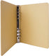 Blank A5 Kraft Paper Hardcover Binder, 6-Holes Round Ring Protector for Notebook, School Office Stationery Organizer