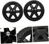 2pcs Set Replacement Rubber Wheels for Shopping Carts