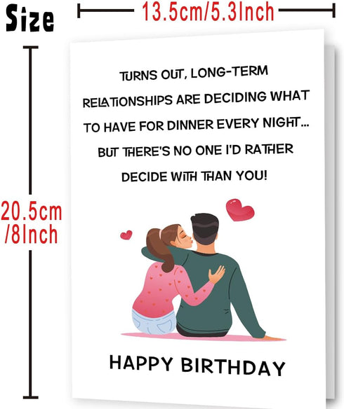 Charming Romantic Birthday Card for Your Loved One - Perfect Gift for Him/Her