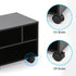 FITUEYES Mobile Printer Stand with Storage, Small Rolling Work Cart with Wheels, Black Wood, 15.7 x 11.8 x 13.8 for