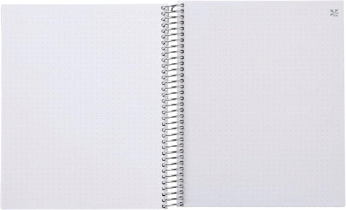 Erin Condren Modern Geometric Coiled Notebook, Platinum Coil, 7x9 Dot Grid