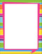 Barker Creek Happy Bright Stripes Computer Paper - 8-1/2 x 11 Inches - 50 Sheets