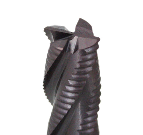 Accusize Industrial Tools M42 8% Cobalt Tialn Roughing End Mill, 1/2'' x 1/2'' x 1-1/4'' Flt Length, 1102-0012