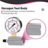 Gas Test Pressure Gauge 0-100psi/kpa, 2" Dial Size, Chrome Plated Steel Body, 3/4" FNPT Connection