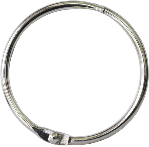 Book Binder Rings 2 Inch - 20 Pack Nickel Plated Silver Loose Leaf Rings for Office Use
